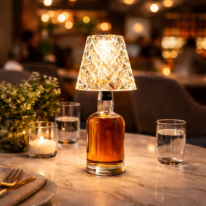 Crystal-Effect Bottle Lamp