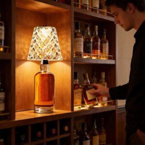 Alternative view of Crystal-Effect Bottle Lamp